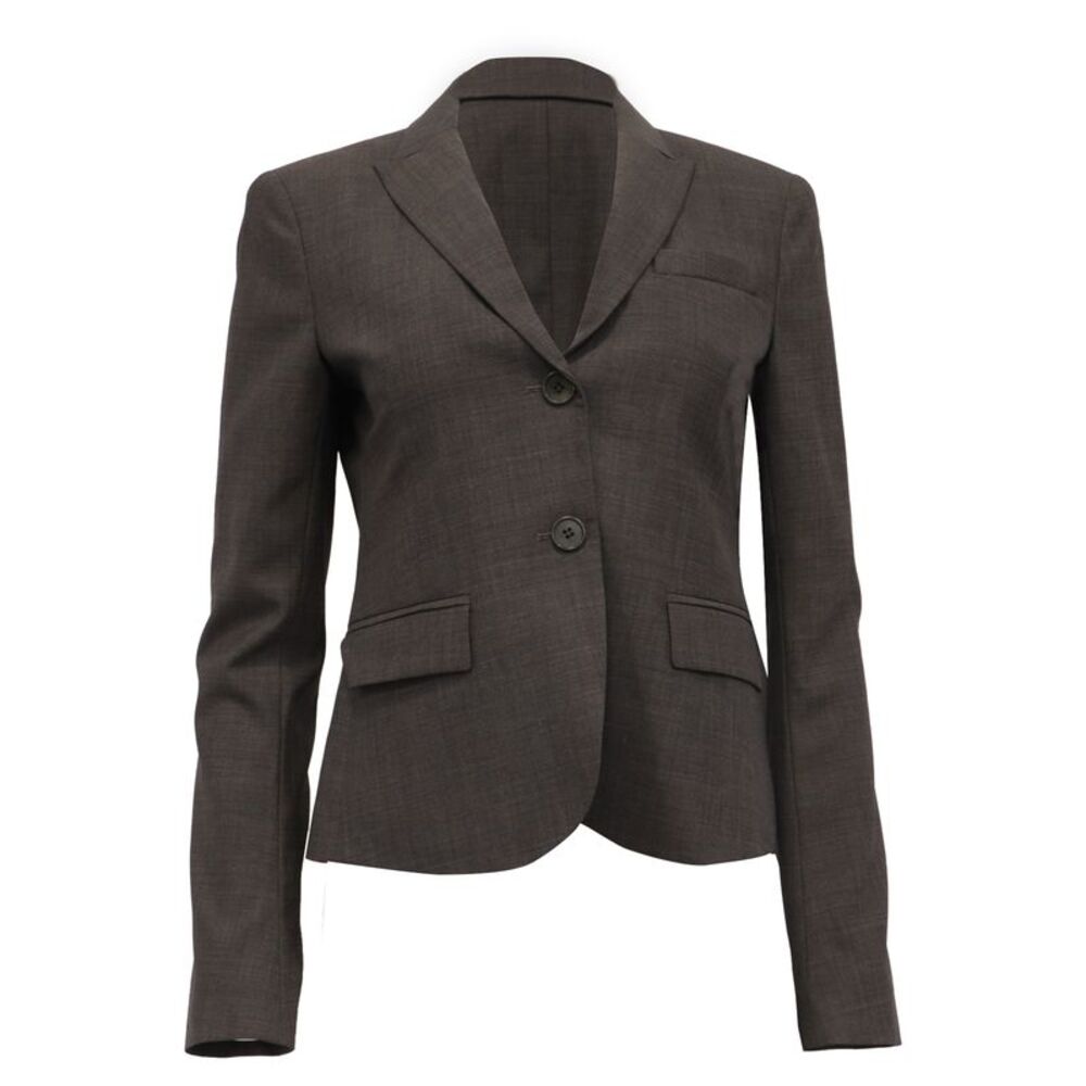 Theory Single-Breasted Blazer in Brown Wool
